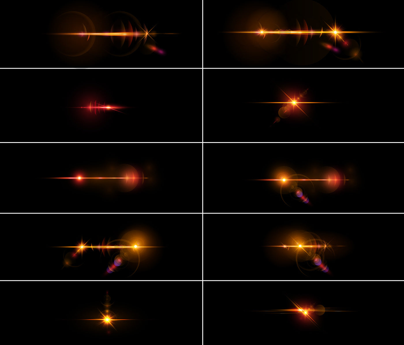 100 Lens Lights Overlays Collection - Artixty