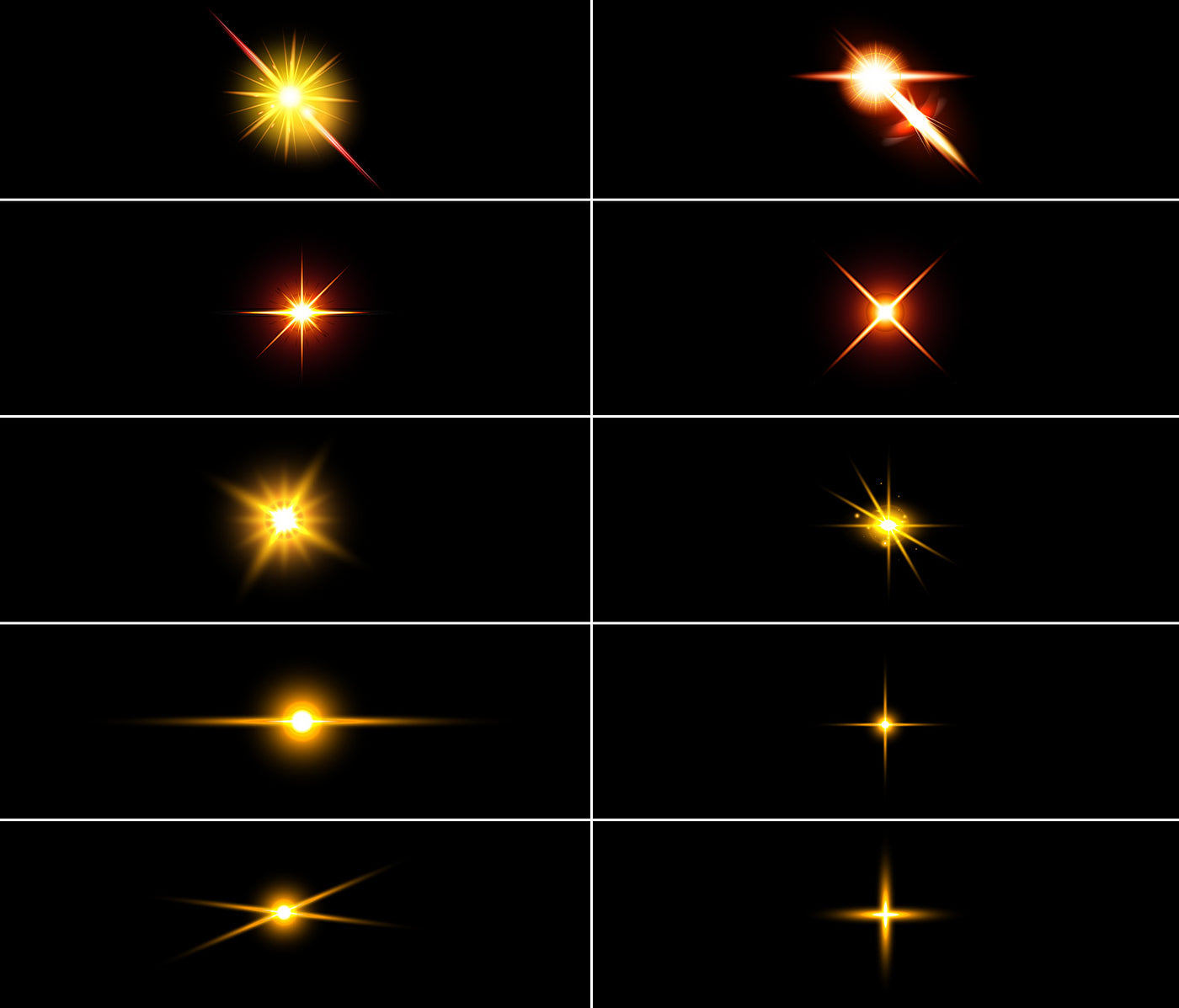 100 Lens Lights Overlays Collection - Artixty