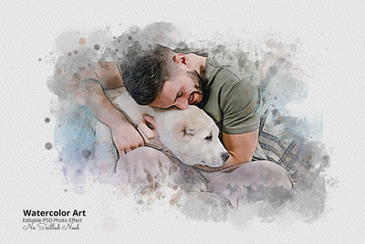 30 Portrait Watercolor Photo Effect Templates - Artixty