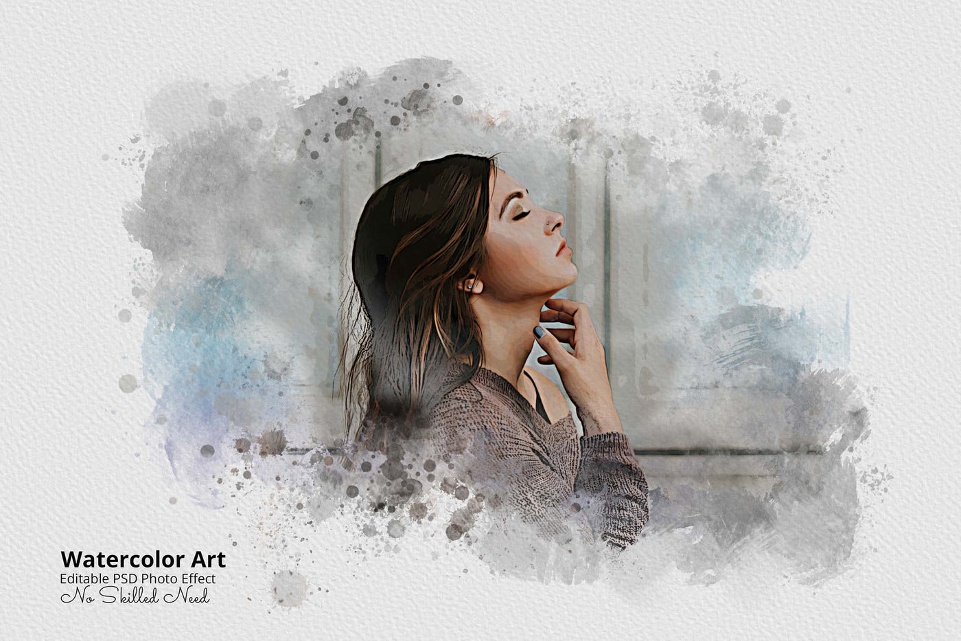 30 Portrait Watercolor Photo Effect Templates - Artixty