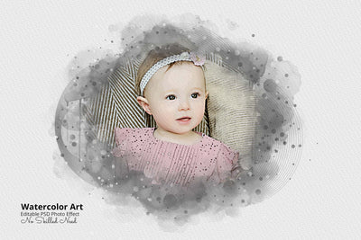 30 Portrait Watercolor Photo Effect Templates - Artixty