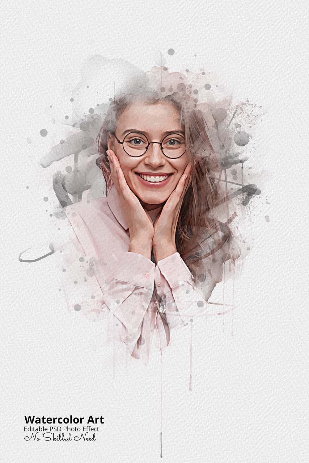 30 Portrait Watercolor Photo Effect Templates - Artixty