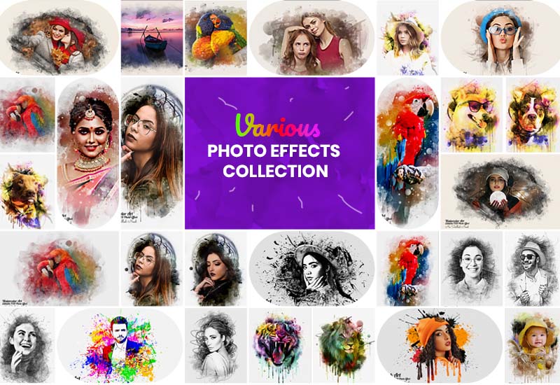 Types Photo Effects 32 Various Photo Effects Bundle | Artixty