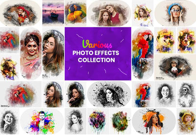 32 Various Photo Effects Bundle - Artixty