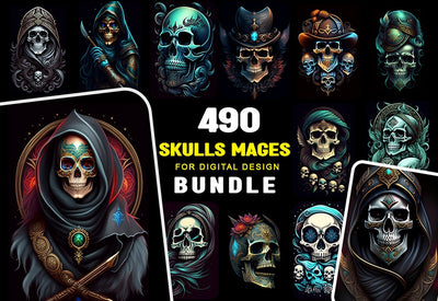 490+ Skulls Images Bundle - Artixty