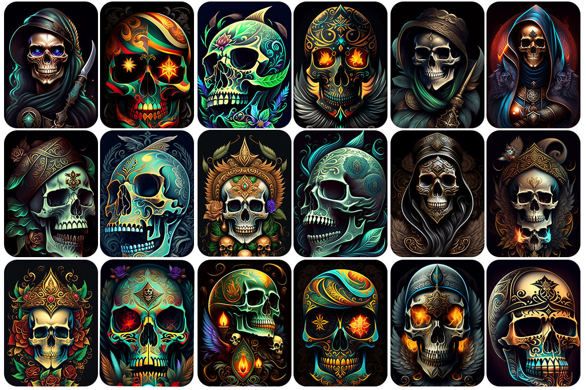 490+ Skulls Images Bundle - Artixty