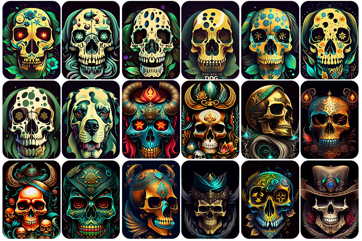 490+ Skulls Images Bundle - Artixty