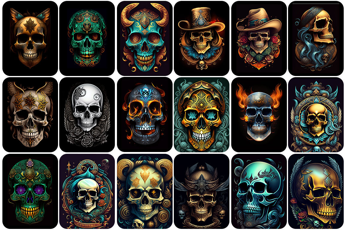 490+ Skulls Images Bundle - Artixty