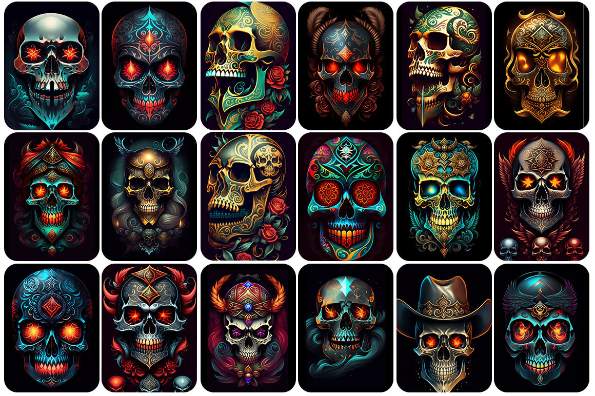 490+ Skulls Images Bundle - Artixty