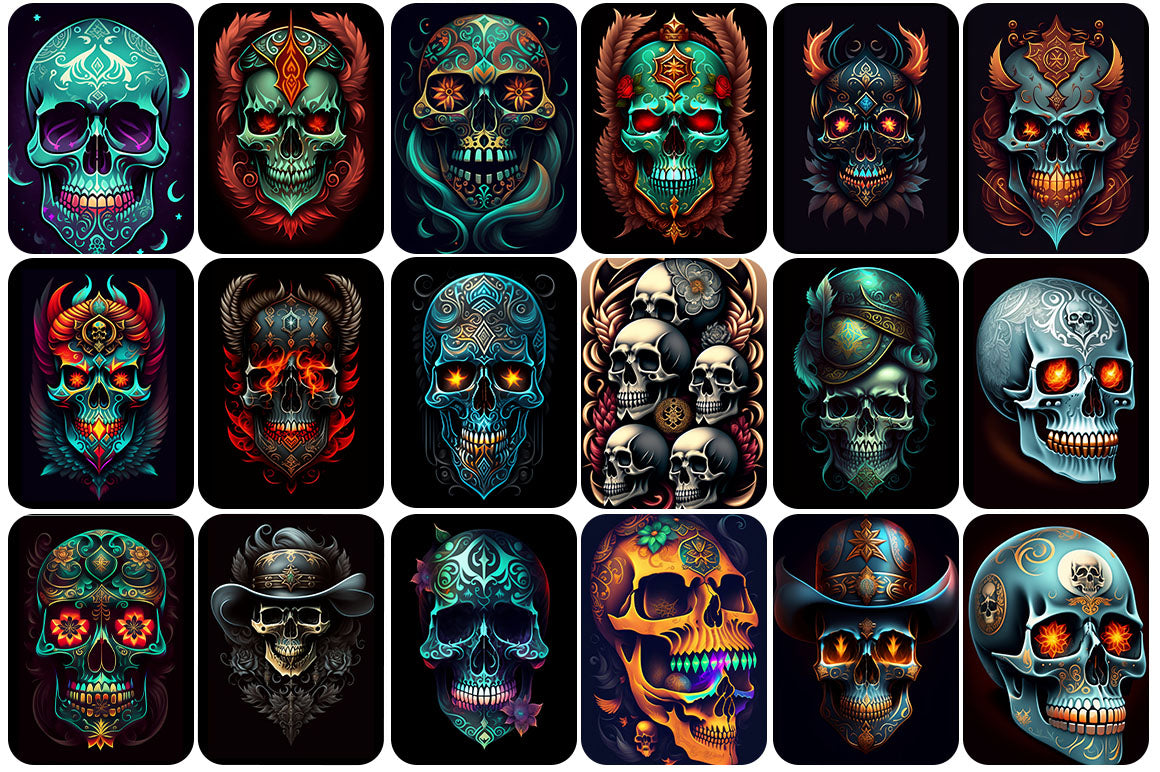 490+ Skulls Images Bundle - Artixty