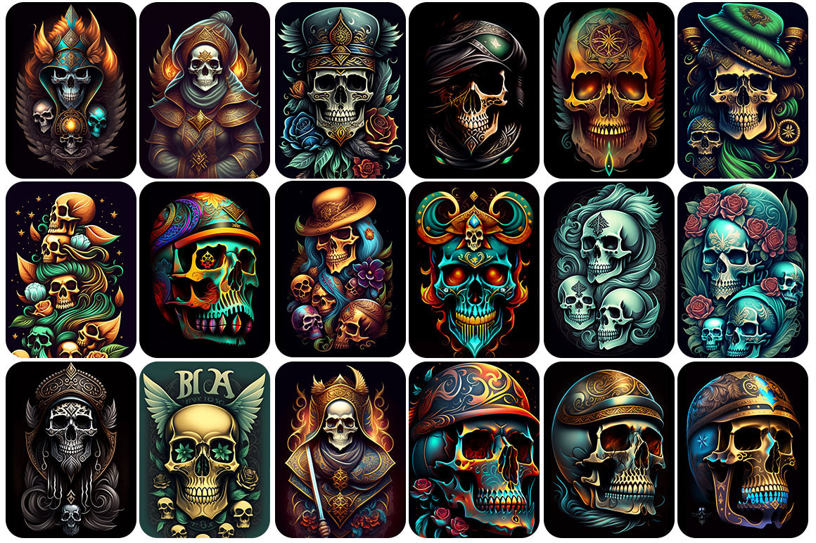 490+ Skulls Images Bundle - Artixty