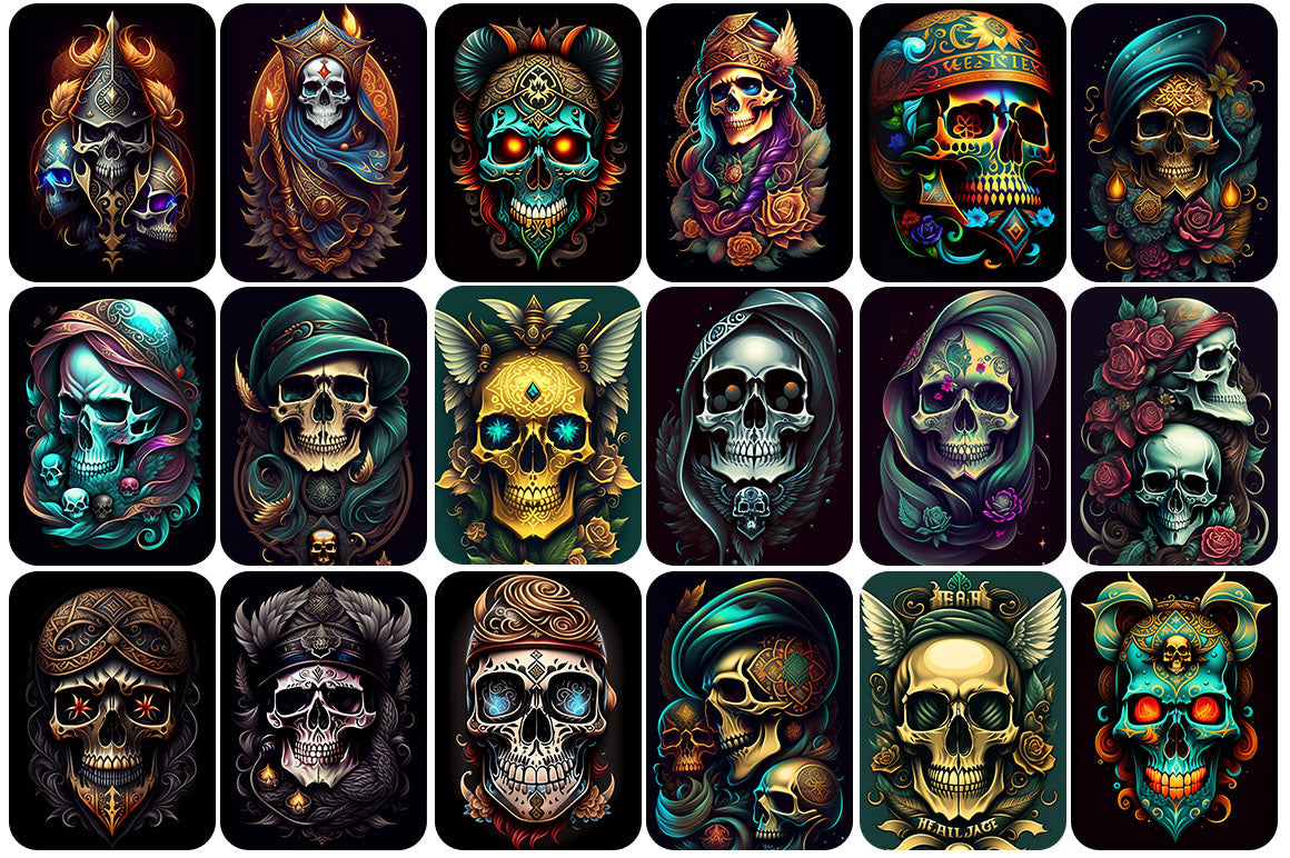 490+ Skulls Images Bundle - Artixty