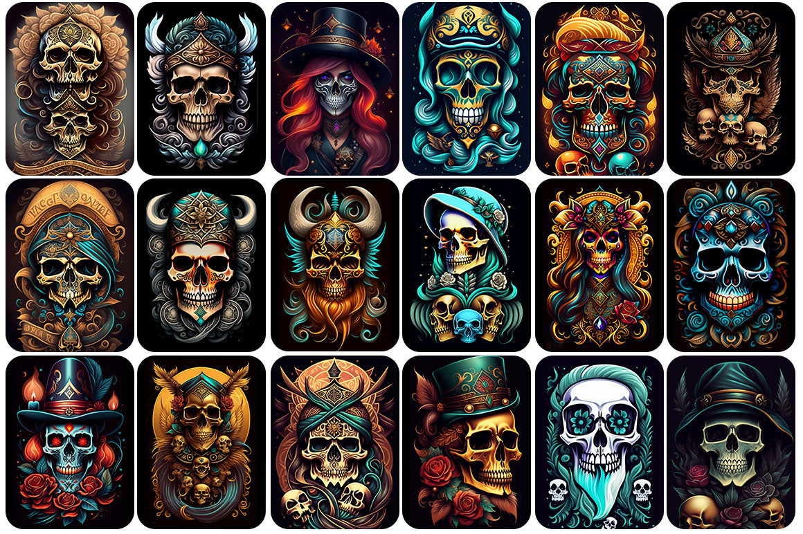 490+ Skulls Images Bundle - Artixty