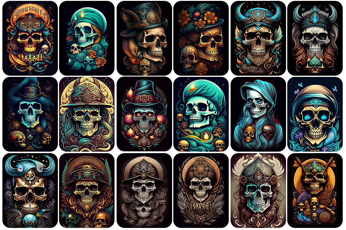 490+ Skulls Images Bundle - Artixty