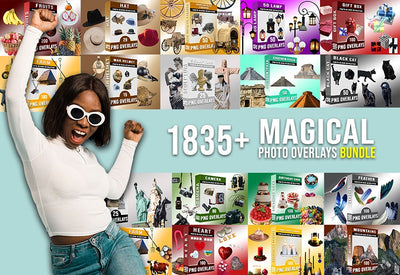 1835+ Magical Photo Overlays Bundle - Artixty