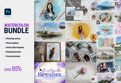 Watercolor Assets Bundle - Artixty