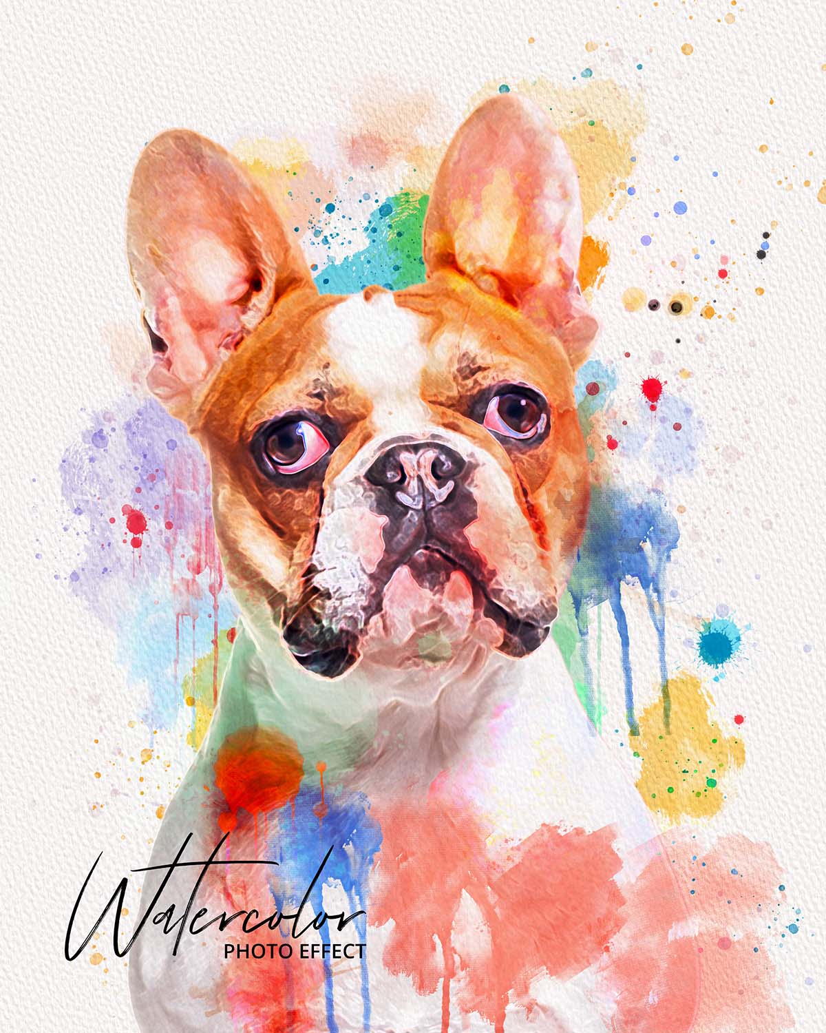 30 Portrait Watercolor Photo Effect Templates - Artixty