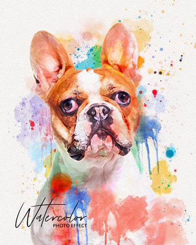 30 Portrait Watercolor Photo Effect Templates - Artixty
