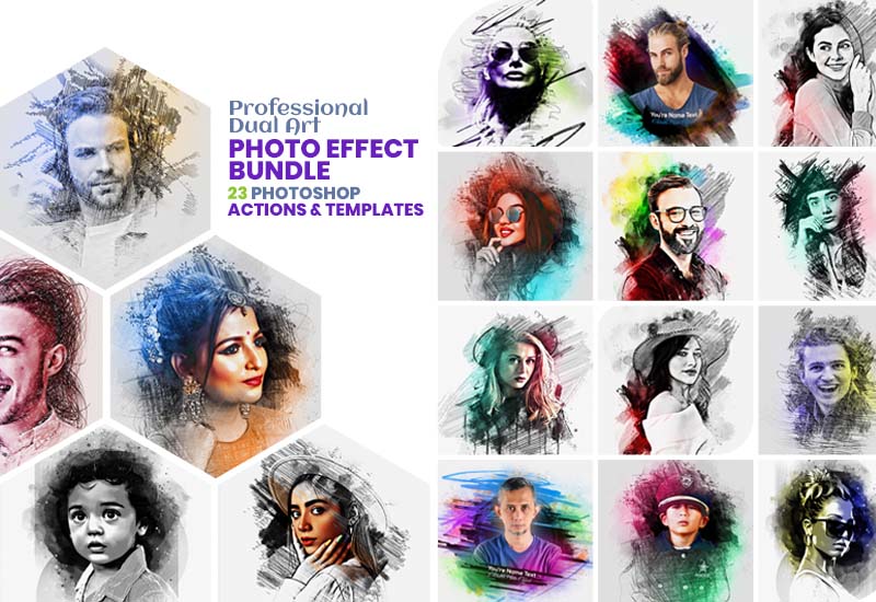 Professional Dual Art Photo Effects Bundle