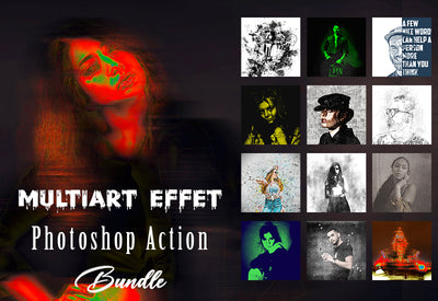 Multiart Effect Photoshop Actions Bundle - Artixty