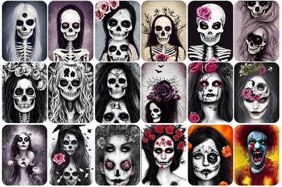 170+ Mixed Skulls Images Bundle - Artixty