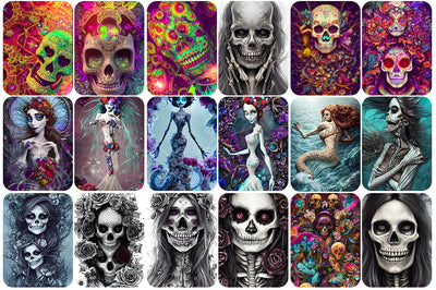 170+ Mixed Skulls Images Bundle - Artixty