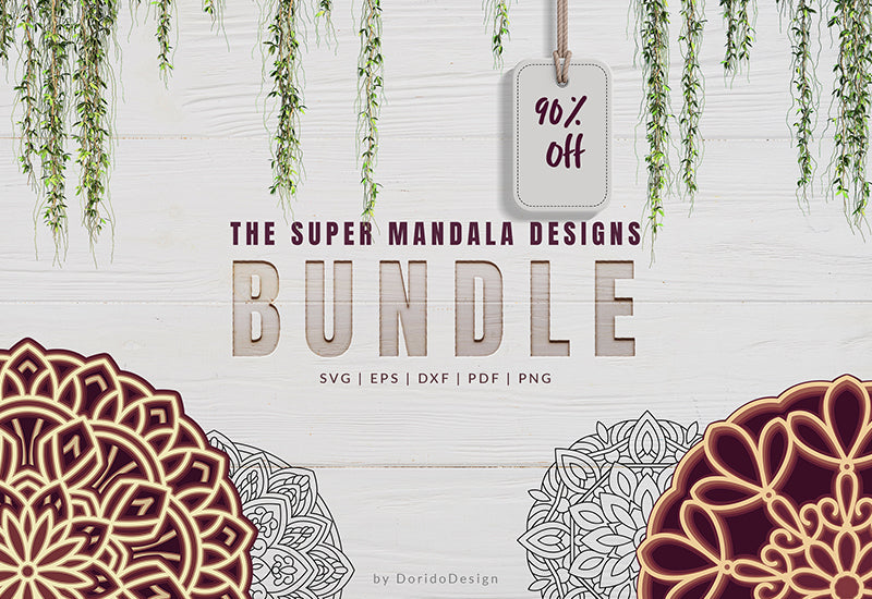 350+ Super Mandala Designs Bundle-Templates-Artixty