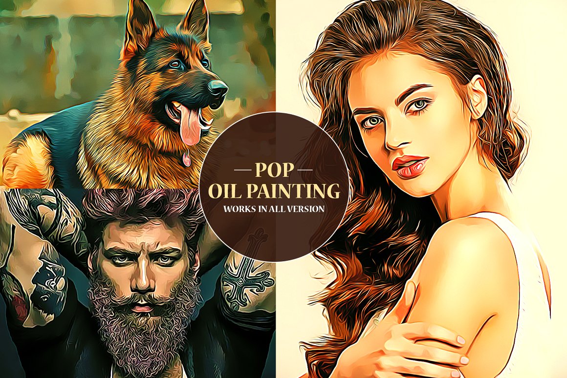 The 10-in-1 Astounding Oil Paint Effects Bundle-Add-Ons-Artixty