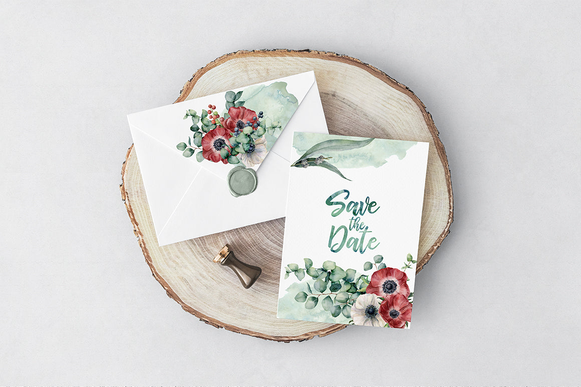 Eucalyptus Mania Watercolor Design Bundle - Artixty