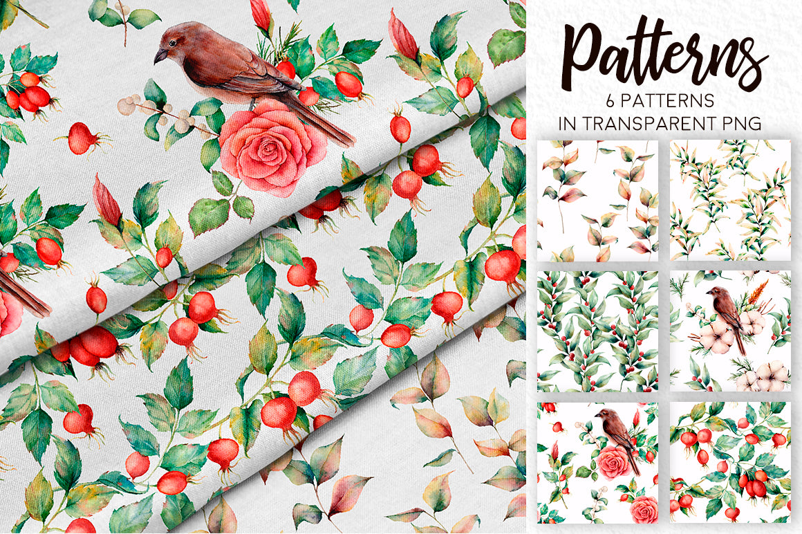 Fall In Love Watercolor Design Bundle - Artixty