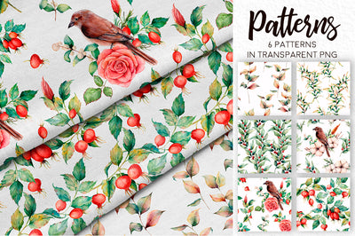 Fall In Love Watercolor Design Bundle - Artixty