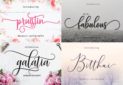 The Swirly Bundle Of Fonts and Presentation Templates - Artixty