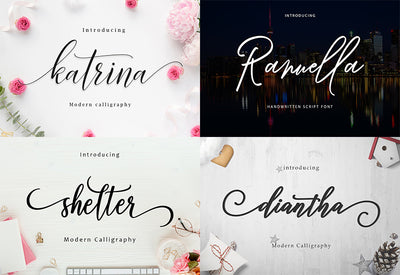 The Swirly Bundle Of Fonts and Presentation Templates - Artixty