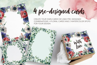 Eucalyptus Mania Watercolor Design Bundle - Artixty