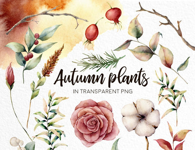 Fall In Love Watercolor Design Bundle - Artixty