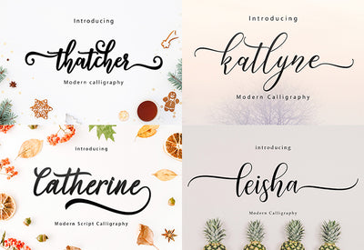 The Swirly Bundle Of Fonts and Presentation Templates - Artixty