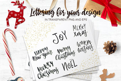 Christmas Traditions Watercolor Design Bundle - Artixty
