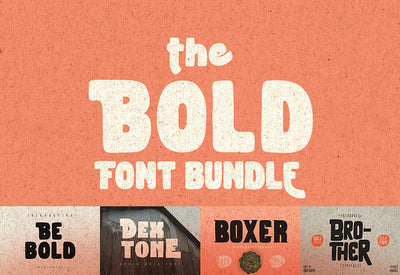 The Bold Font Bundle - 4 Premium Fonts Set - Artixty