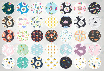 214+ Lovely Seamless Vector Patterns Bundle-Graphics-Artixty