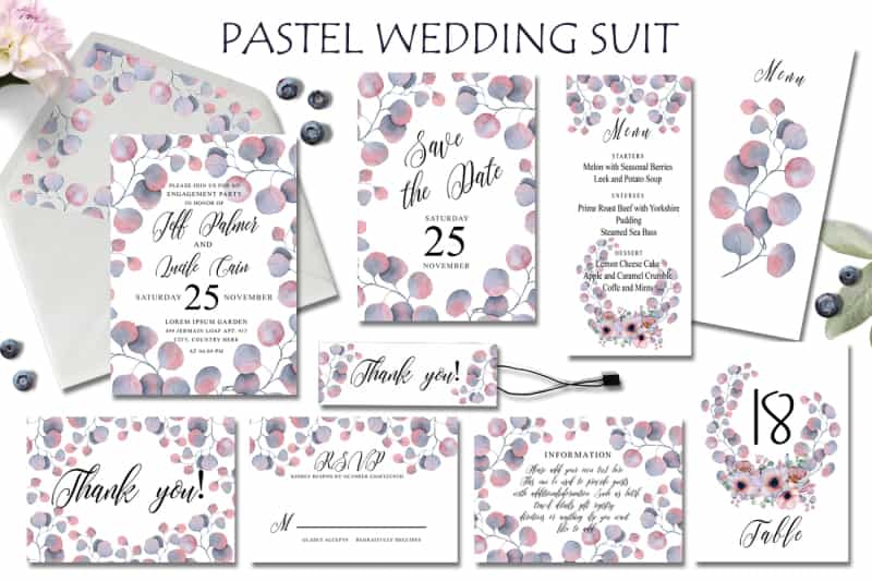 35 In 1 Watercolor Wedding Invitation Giant Bundle-Graphics-Artixty