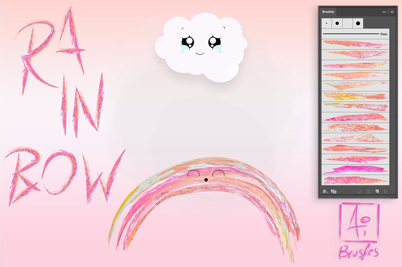 700+ Colourful Illustrator Brushes Bundle-Add-Ons-Artixty