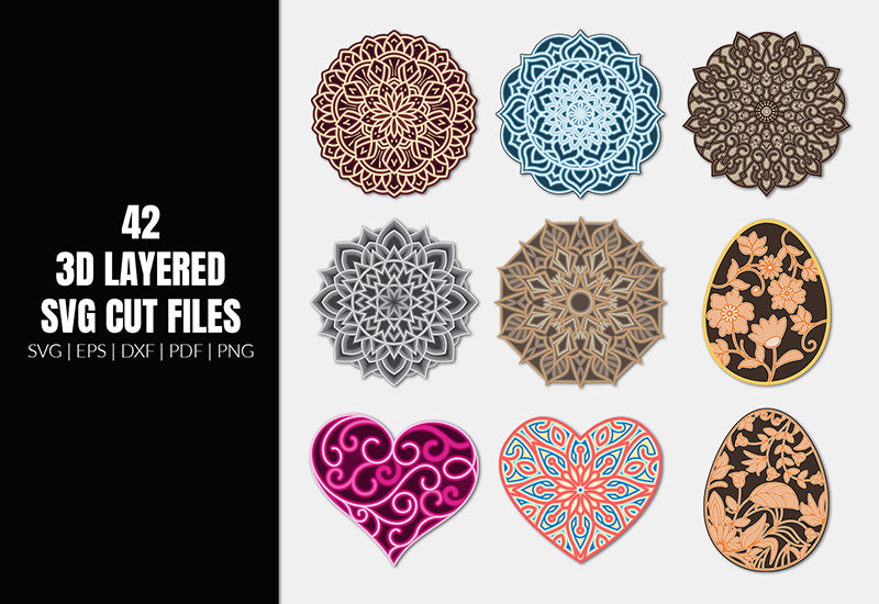 350+ Super Mandala Designs Bundle-Templates-Artixty