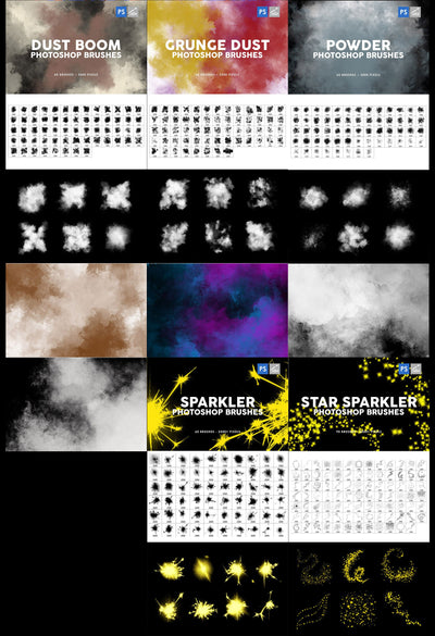 3000+ Photoshop Texture & Stamp Brushes Bundle - Artixty