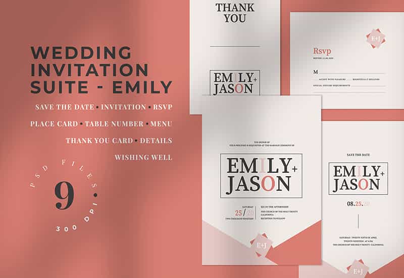 Wedding Invitation Bundle - 20 Sets In 1-Graphics-Artixty