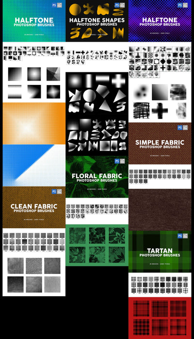 3000+ Photoshop Texture & Stamp Brushes Bundle - Artixty