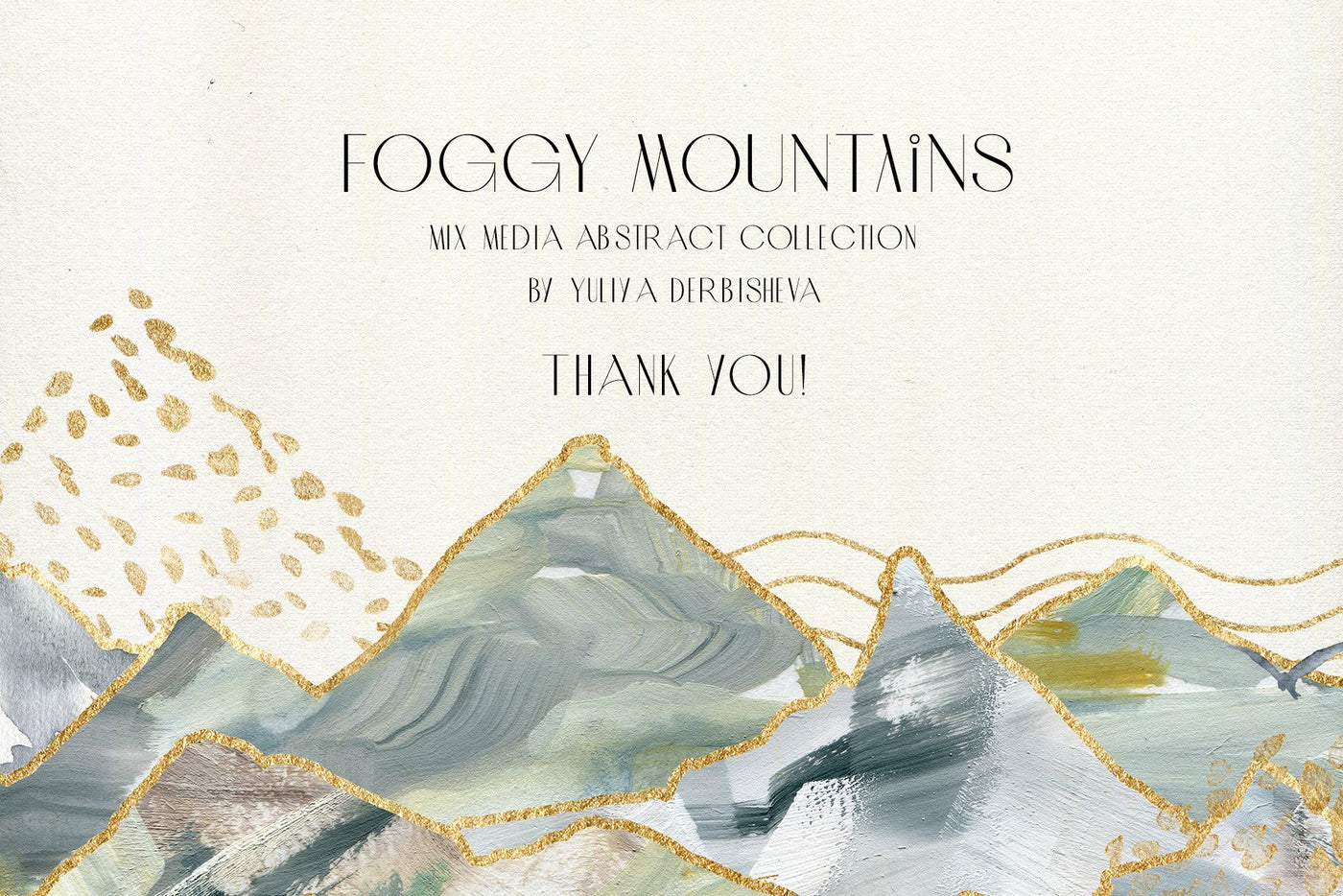 Foggy Mountains And Forest Watercolor Collection - Artixty