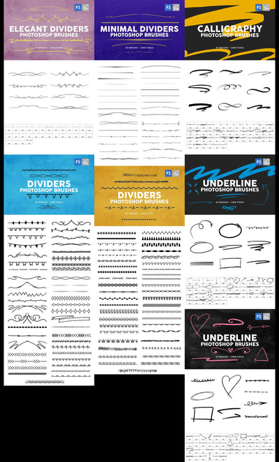 3000+ Photoshop Texture & Stamp Brushes Bundle - Artixty