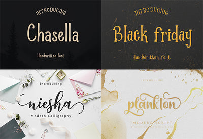 The Swirly Bundle Of Fonts and Presentation Templates - Artixty
