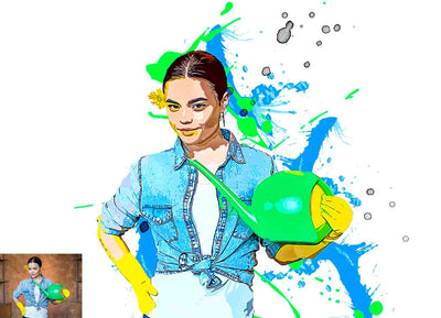 12 Mixed Art Photoshop Actions Bundle - Artixty