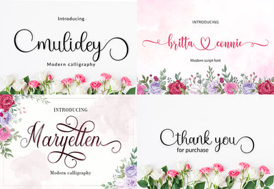 The Swirly Bundle Of Fonts and Presentation Templates - Artixty